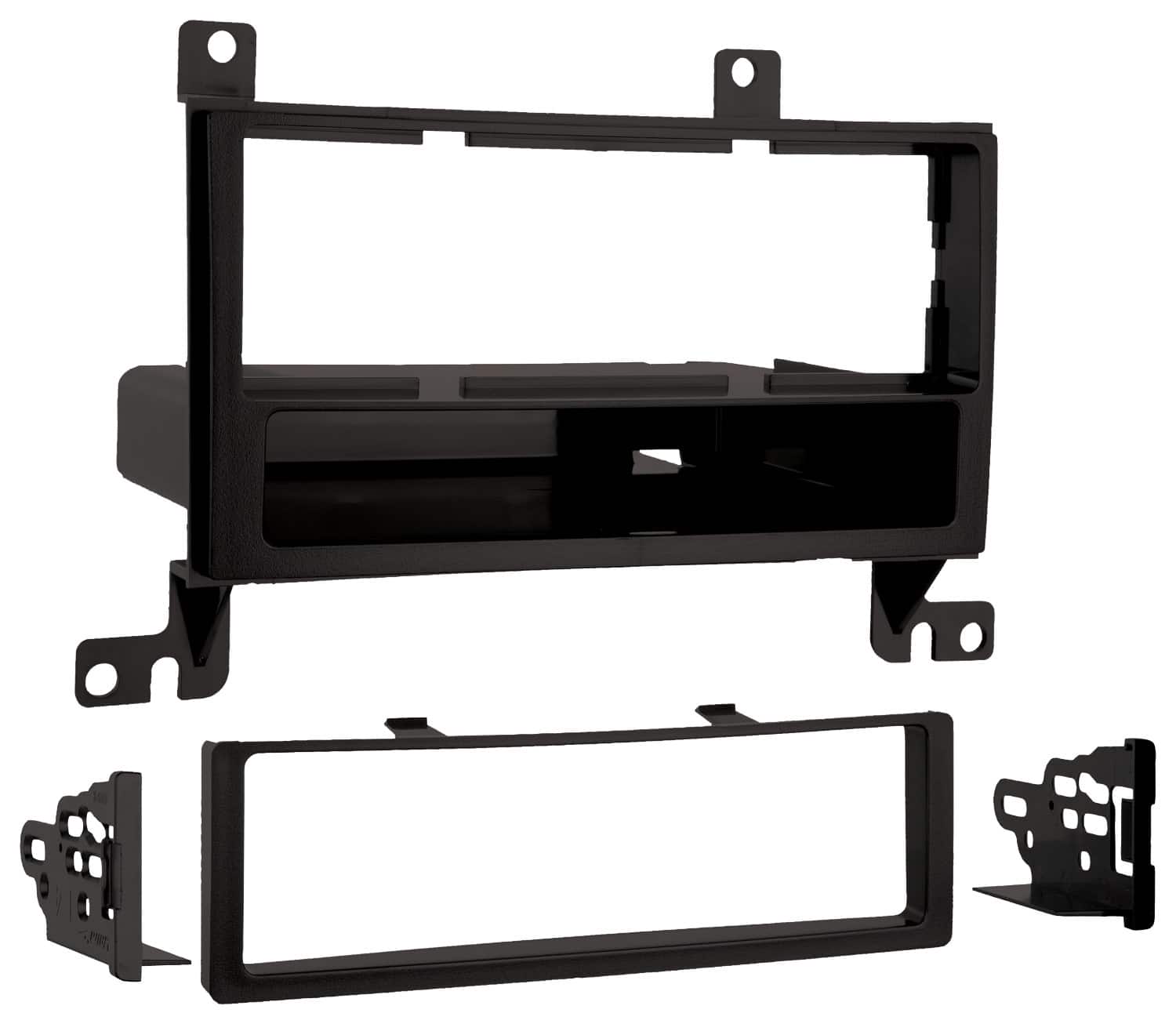 Front. Metra - Dash Kit for Select 2007-2012 Hyundai Santa DIN - Black.