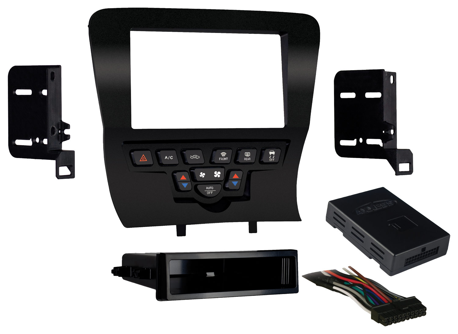 Metra - Dash Kit for Select 2011-2014 Dodge Charger with 4.3 inch screen - Matte Black