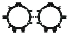 Front. Metra - Speaker Bracket for Select 1995-2013 Chevrolet GMC - Black.