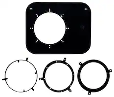 Front. Metra - 6-1/2" Aftermarket Speaker Installation Kit - Black.