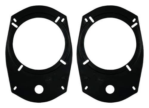 Metra - Speaker Adapter Plates for Most 6 x 9 Vehicle Speaker Locations (Pair) - Black - Larger Front