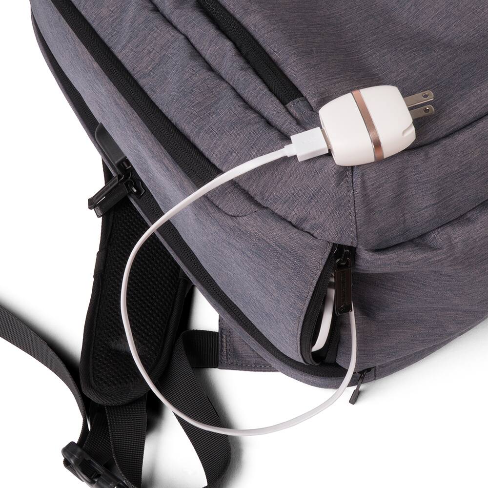 Alt View 3. Guard Dog Security - Tactical Backpack Proshield Smart Grey | TSA Approved W/ Charging Bank - Grey.