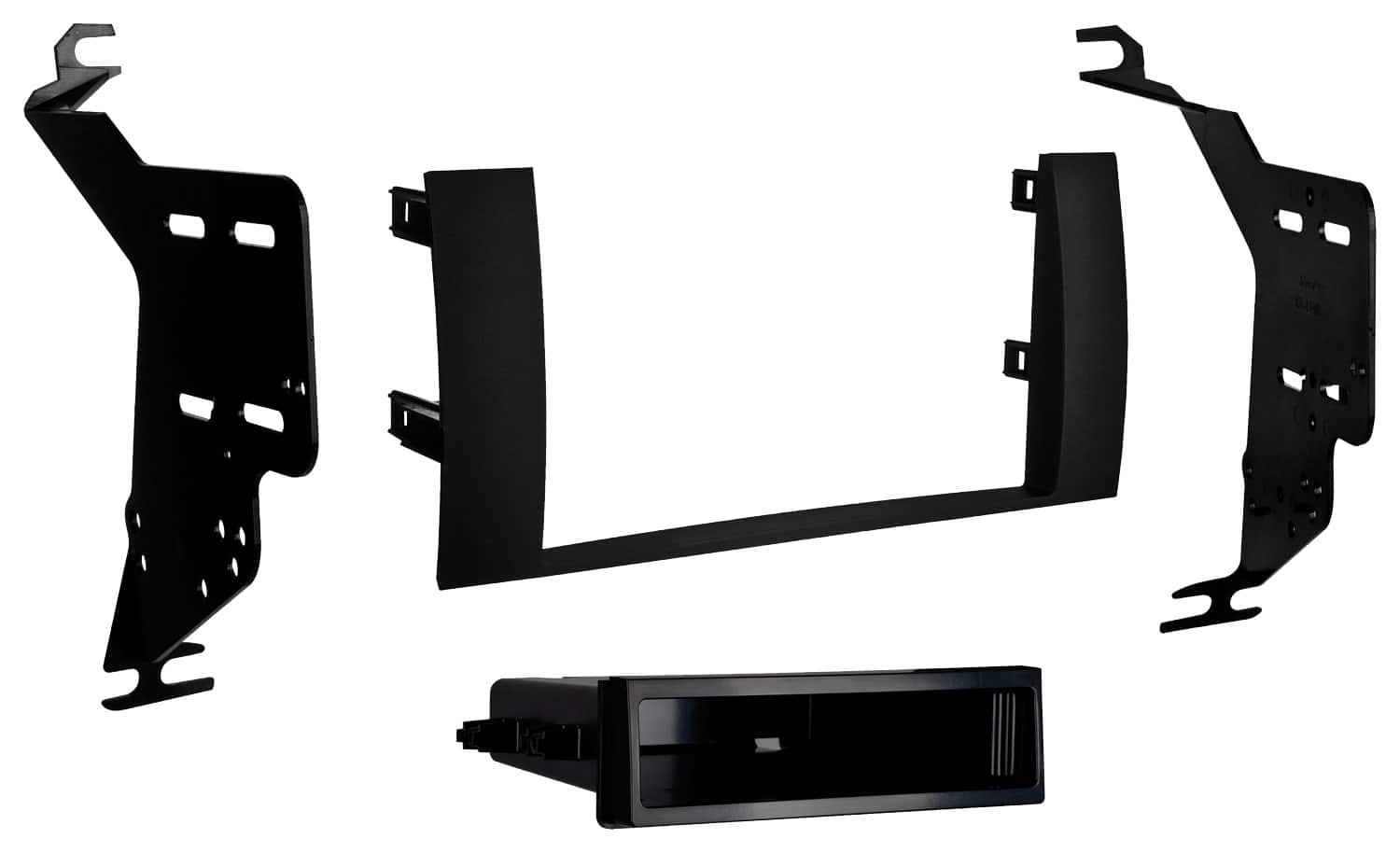 Front. Metra - Dash Kit for Select 2004-2009 Toyota Prius DIN - Black.