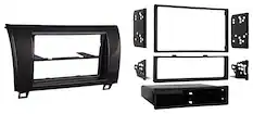 Front. Metra - Dash Kit for Select 2007-2013 Toyota Tundra DIN DDIN - Charcoal Gray.