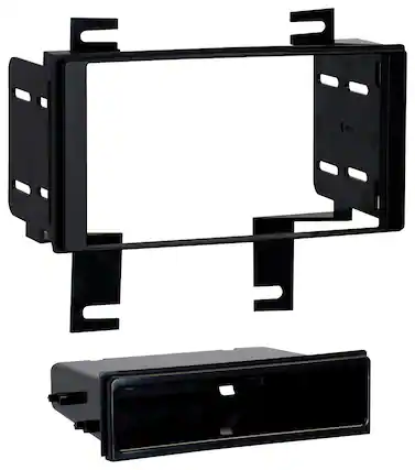 Front. Metra - Dash Kit for Select 2012-2020 Nissan Rogue Rogue DIN DDIN - Black.