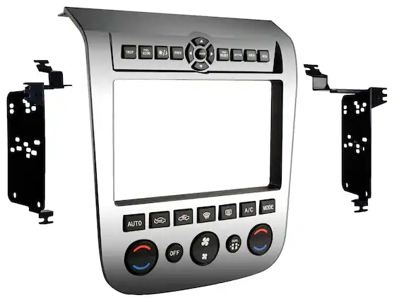 Front. Metra - Dash Kit for Select 2003-2007 Nissan Murano DIN DDIN - Brushed Aluminum.