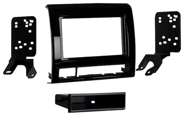 Front. Metra - Dash Kit for Select 2012-2015 Toyota Tacoma DIN DDIN - Charcoal.