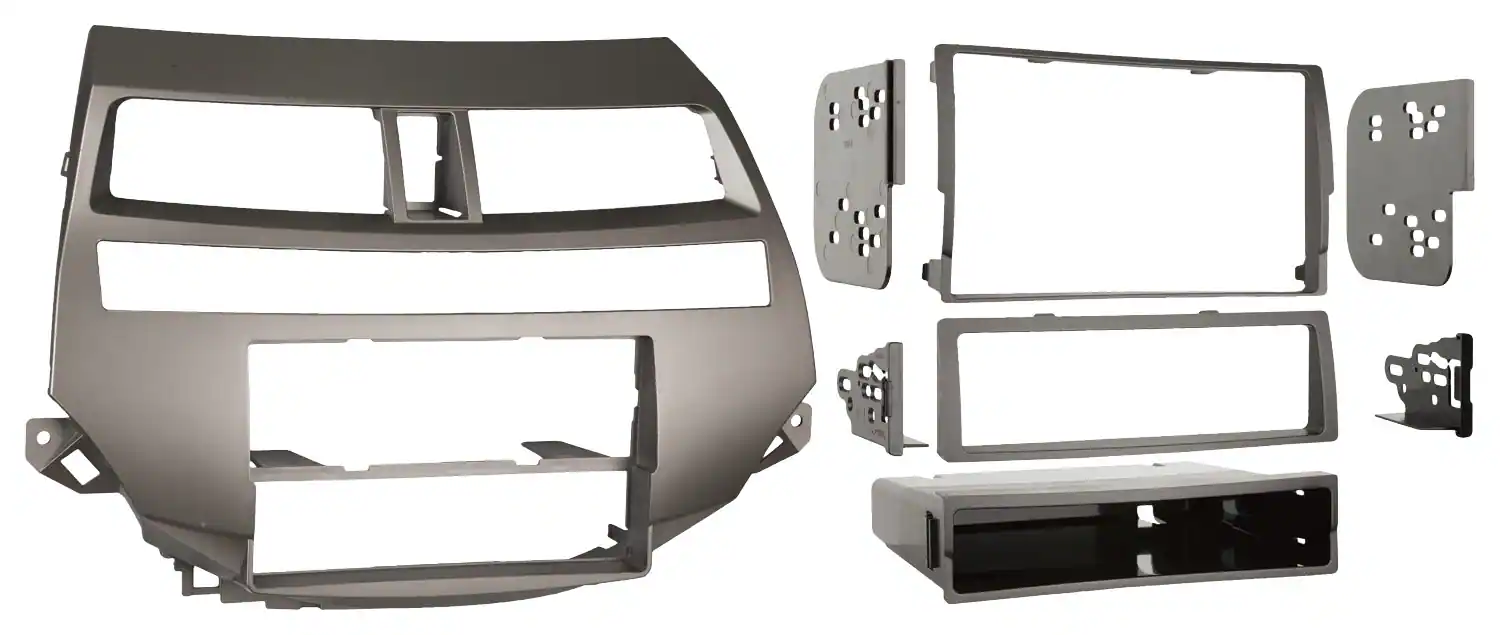 Front. Metra - Dash Kit for Select 2008-2012 Honda Accord Accord DIN DDIN - Taupe.