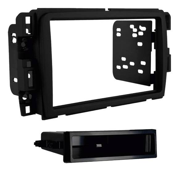 Front. Metra - Dash Kit for Select 2013-2018 Chevrolet GMC Traverse Acadia Enclave Traverse DIN - Black.