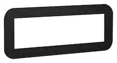 Front. Metra - Dash Trim Ring for Select 1999-2009 Bentley Arnage DIN - Black.