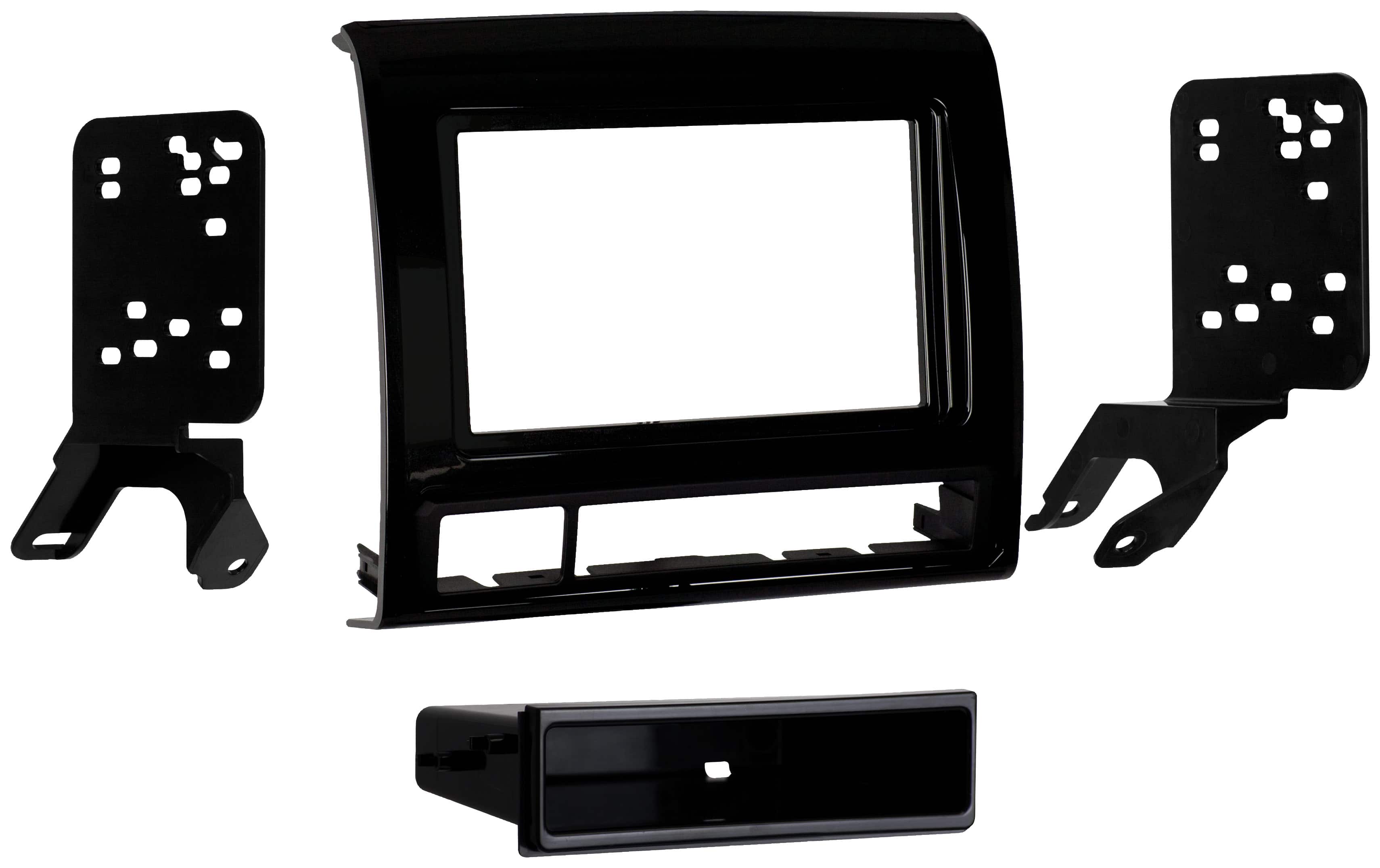 Front. Metra - Dash Kit for Select 2012-2015 Toyota Tacoma DIN - Black.