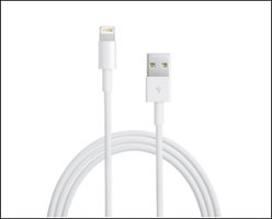 Apple - 6.6' USB Type A-to-Lightning Charging Cable - White - Front_Zoom