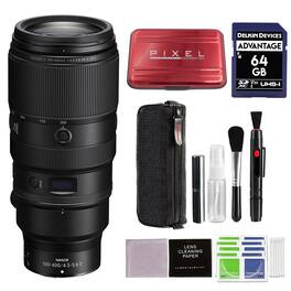 NIKKOR Z 100-400mm f/4.5-5.6 VR S Lens w/ Advanced Accessories and Travel Bundle | 20106 | nikon 100-400mm z Lens - Black