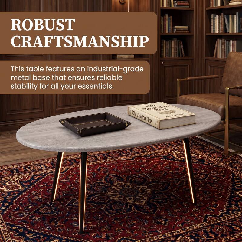 ROBUST CRAFTSMANSHIP

This table features an industrial-grade metal base that ensures reliable stability for all your essentials.