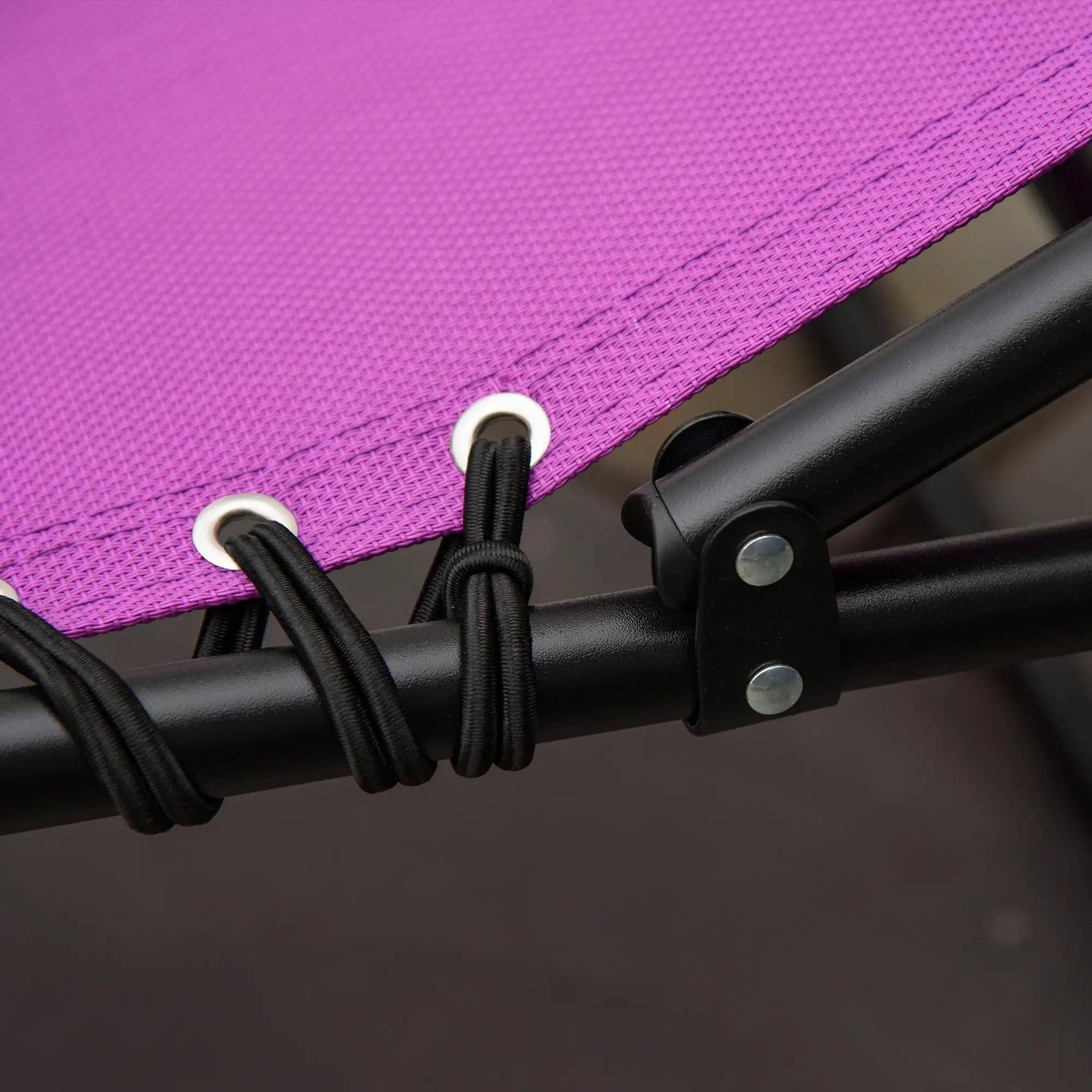 Back. Resenkos - Resenkos Foldable Chaise Lounge, 4-Position Reclining Back, Trifold Portable design And Breathable Mesh, Purple - Purple.