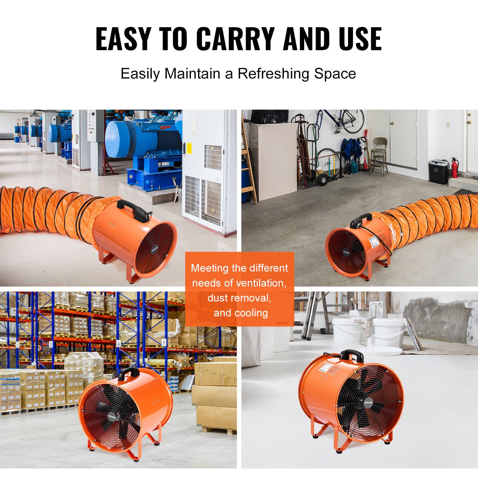 EASY TO CARRY AND USE  
Easily Maintain a Refreshing Space  

Meeting the different needs of ventilation, dust removal, and cooling