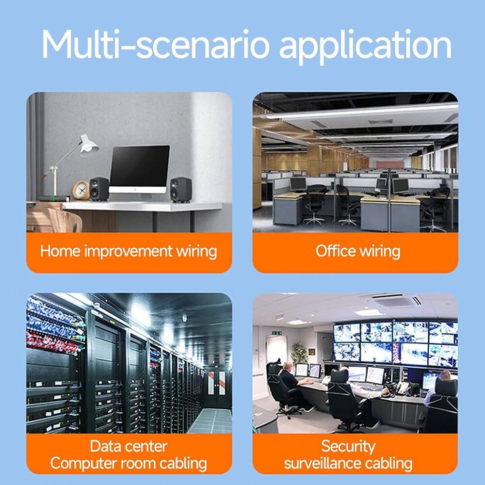 Multi-scenario application

- Home improvement wiring
- Office wiring
- Data center Computer room cabling
- Security surveillance cabling