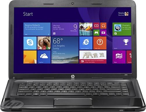 Front Standard. HP - 15.6" Laptop - 4GB Memory - 750GB Hard Drive - Black Licorice.