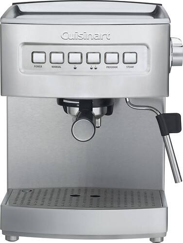 Front Standard. Cuisinart - Refurbished Programmable Espresso Maker - Stainless-Steel.