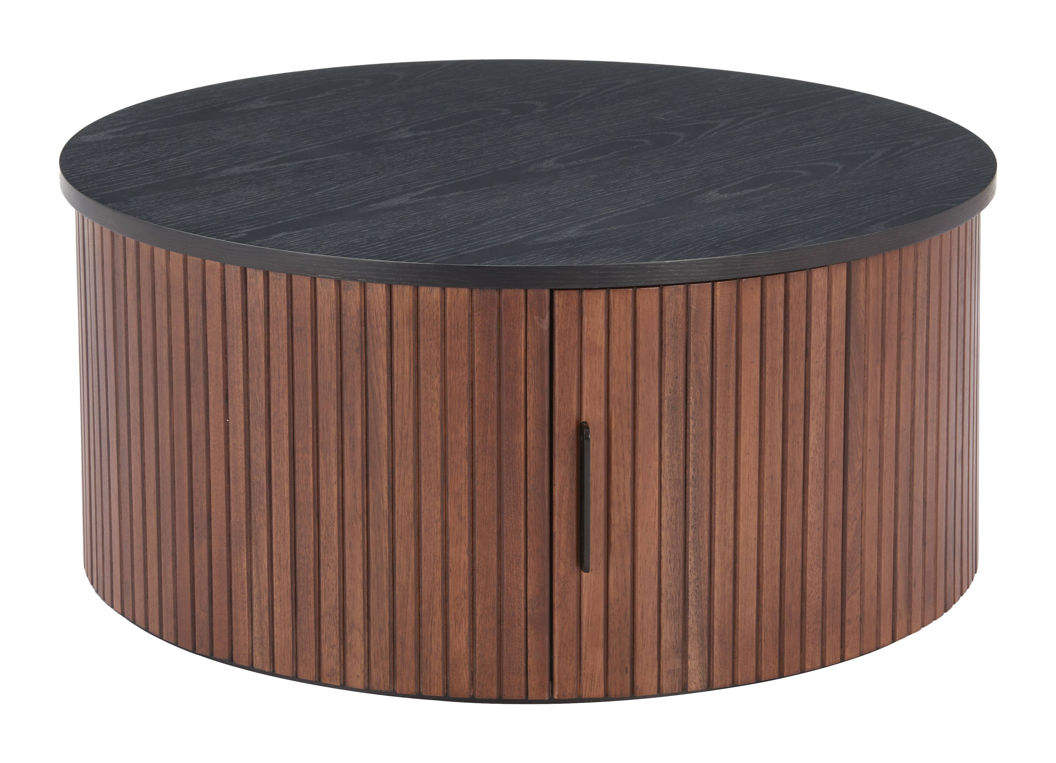 Alt View 1. Hivvago - Nejaus Coffee Table Black & Walnut - Black & Walnut.