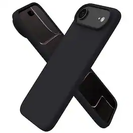Ornarto - Designed for iPhone Air Case 6.5", Liquid Silicone Soft Gel Rubber Shockproof Protective Case - Black