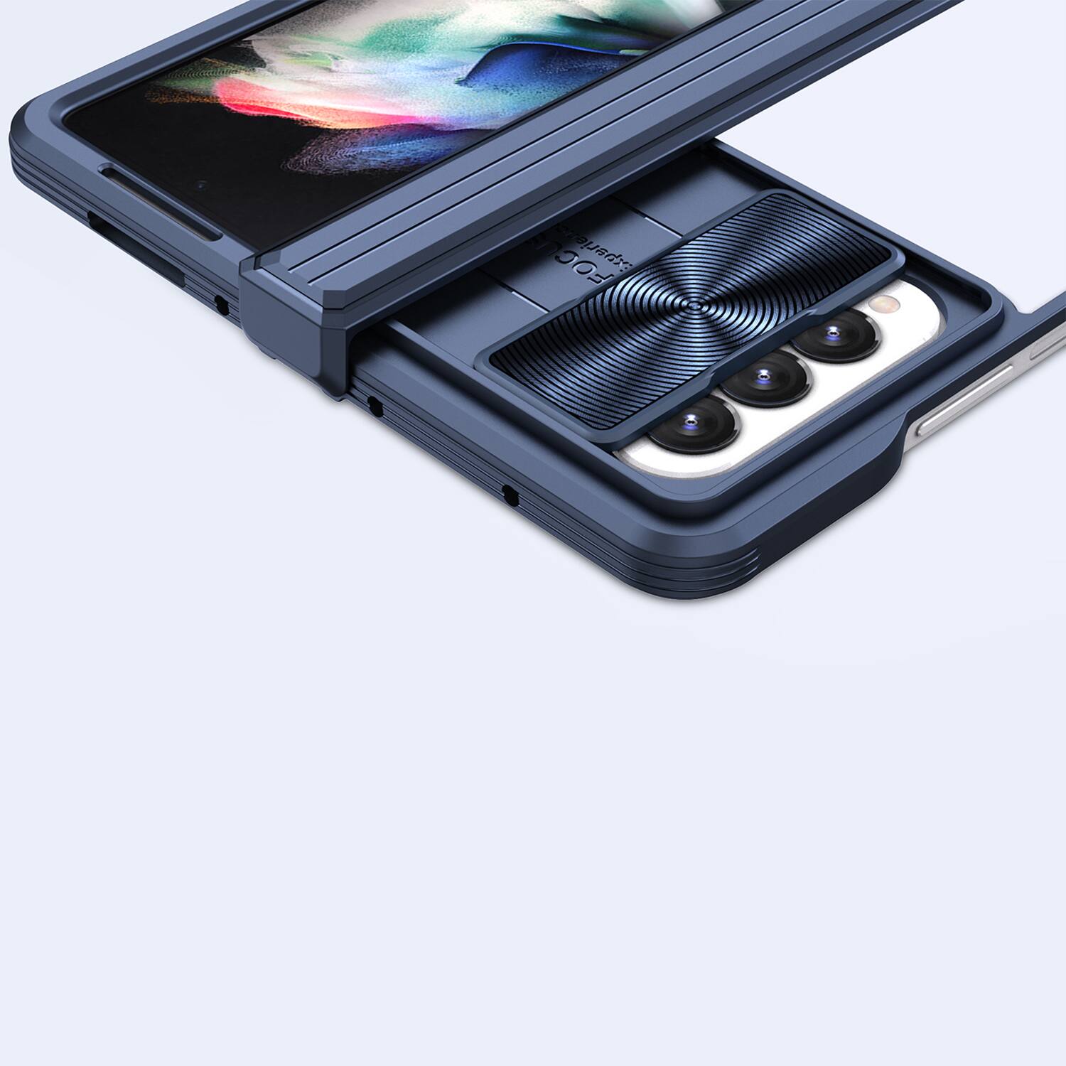 Alt View 13. SaharaCase - Full Body Case for Samsung Galaxy Z Fold4 - Blue.