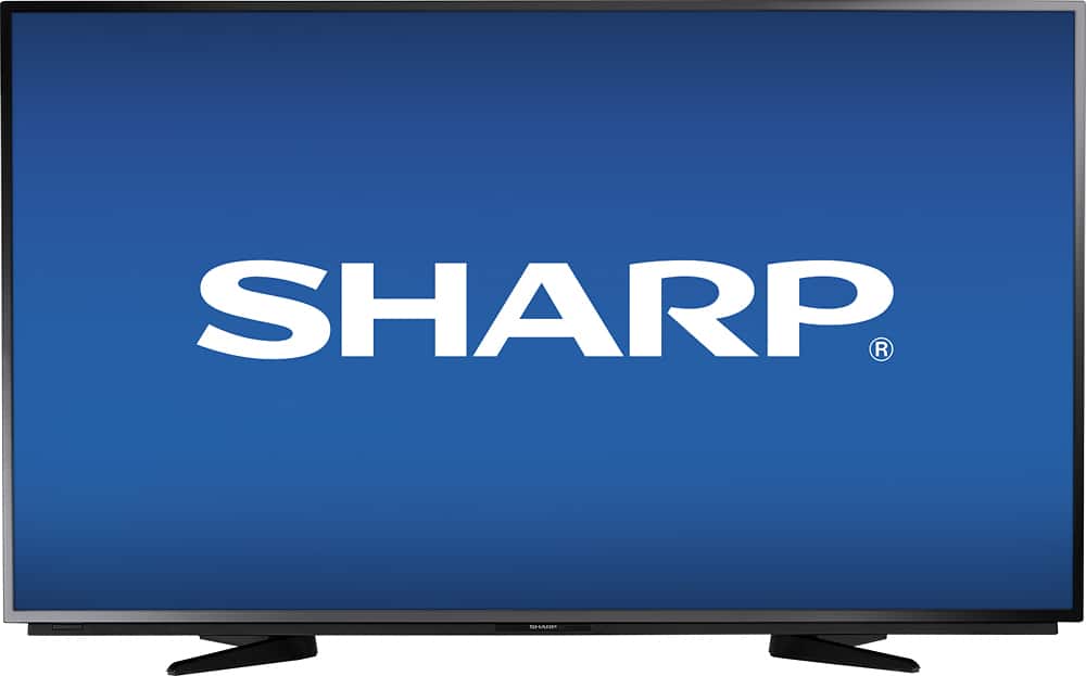 Front. Sharp - 50" Class (49.7" Diag.) - LED - 1080p - HDTV - Black.