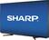 Left. Sharp - 50" Class (49.7" Diag.) - LED - 1080p - HDTV - Black.