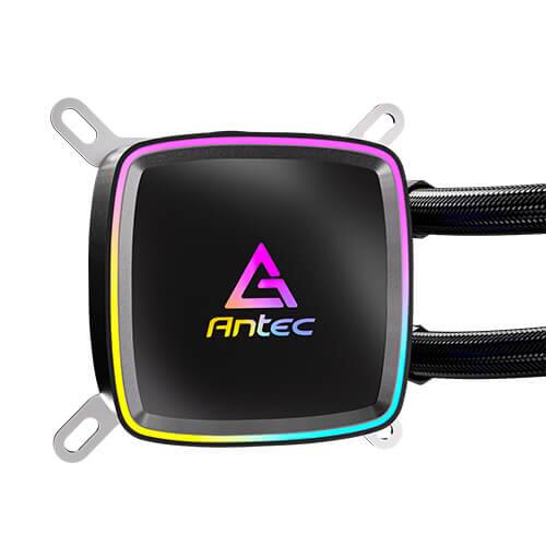 Back. Antec - Ultra 240 ARGB All-in-One Liquid Cooler, support Intel LGA 115X(1200)/1366/1700(1851)/20XX, AMD AM4 / AM5 - Black.
