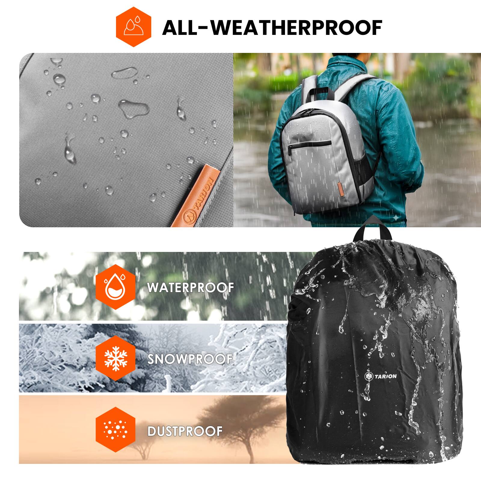 ALL-WEATHERPROOF

WATERPROOF

SNOWPROOF

DUSTPROOF