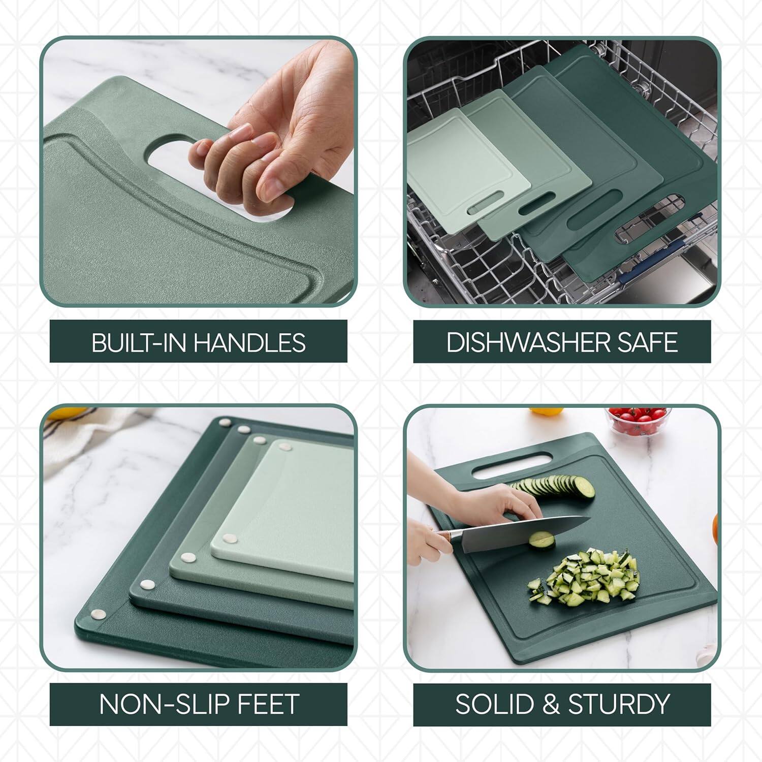 - BUILT-IN HANDLES
- DISHWASHER SAFE
- NON-SLIP FEET
- SOLID & STURDY