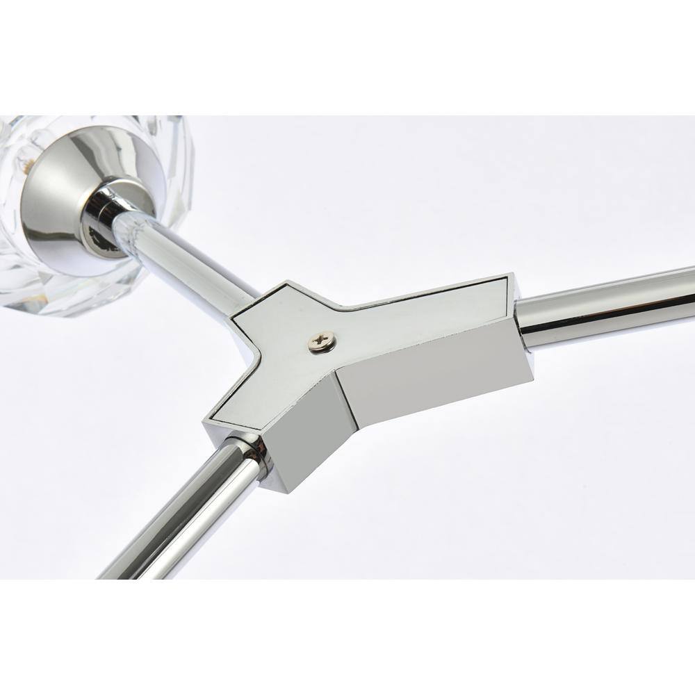 Alt View 1. Elegant Lighting - Zayne 4 Light Pendant in Chrome - Chrome And Clear.