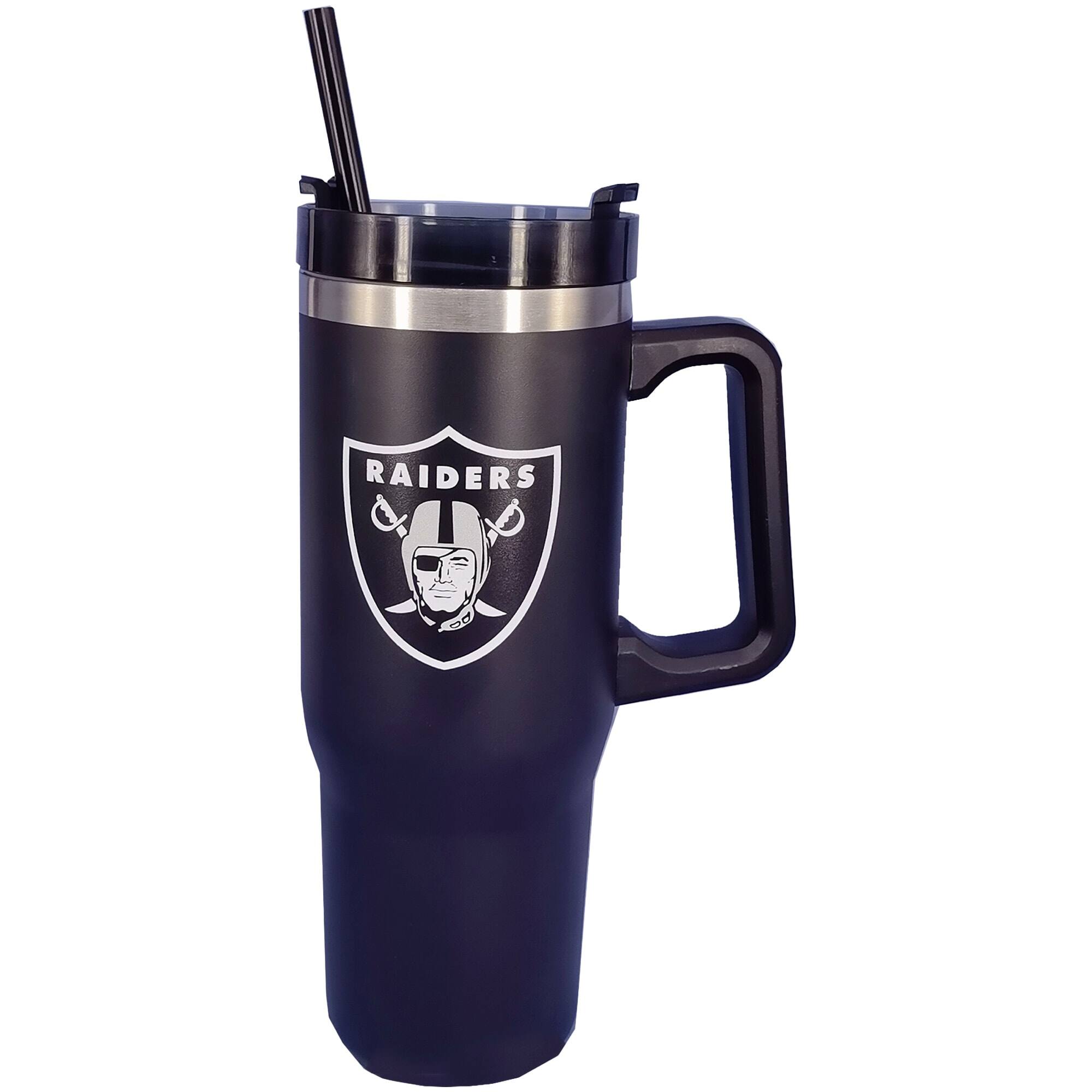 Alt View 1. Pegasus - Las Vegas Raiders 60" x 70" Logo Blanket and 30oz Stainless Steel Tumbler Combo - Multicolor.