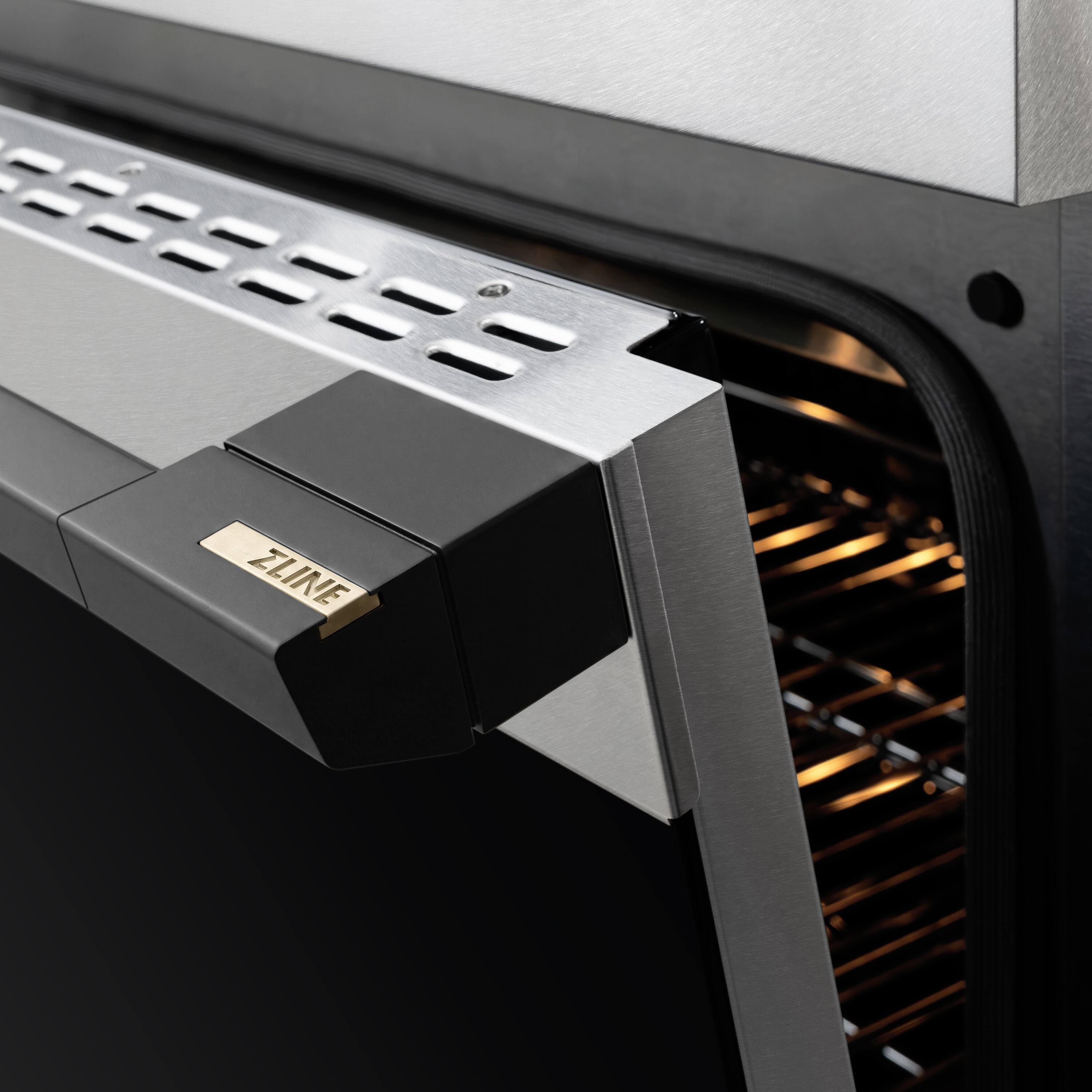 Alt View 13. ZLINE - Autograph 30 in. 4.2 cu. ft. Marino Freestanding Induction Range with 4 Burners in Satin Steel with Black Accents - Satin Stainless Steel.