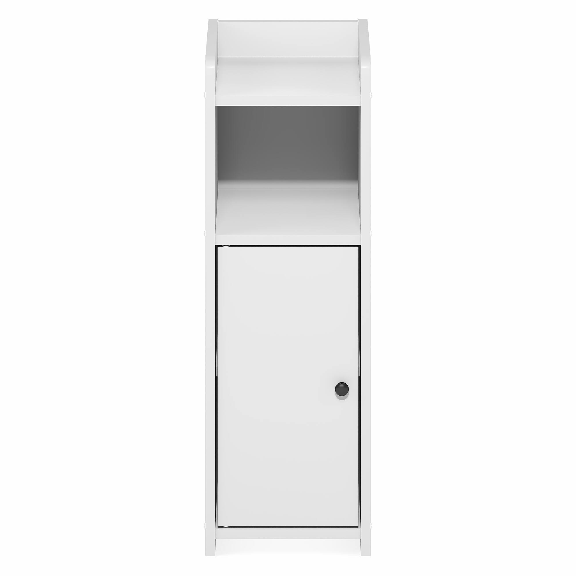 Alt View 6. Furinno - FULDA Bathroom Storage Cabinet, 4-Tier Bathroom Cabinet, 24H, for Small Spaces, Bathroom, Living Room, Entryway - White.