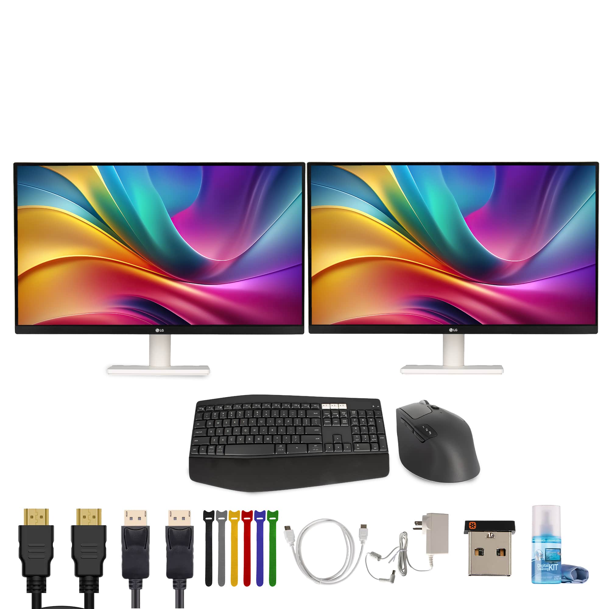 LG - UltraFine 27US500-W 27" 4K UHD (3840×2160) Monitor (White) | IPS, HDR10, 60Hz + More