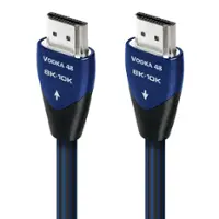 AudioQuest - Vodka 48 9.8' 4K-8K-10K 48Gbps In-Wall Rated HDMI Cable - Blue on Black - Front_Zoom