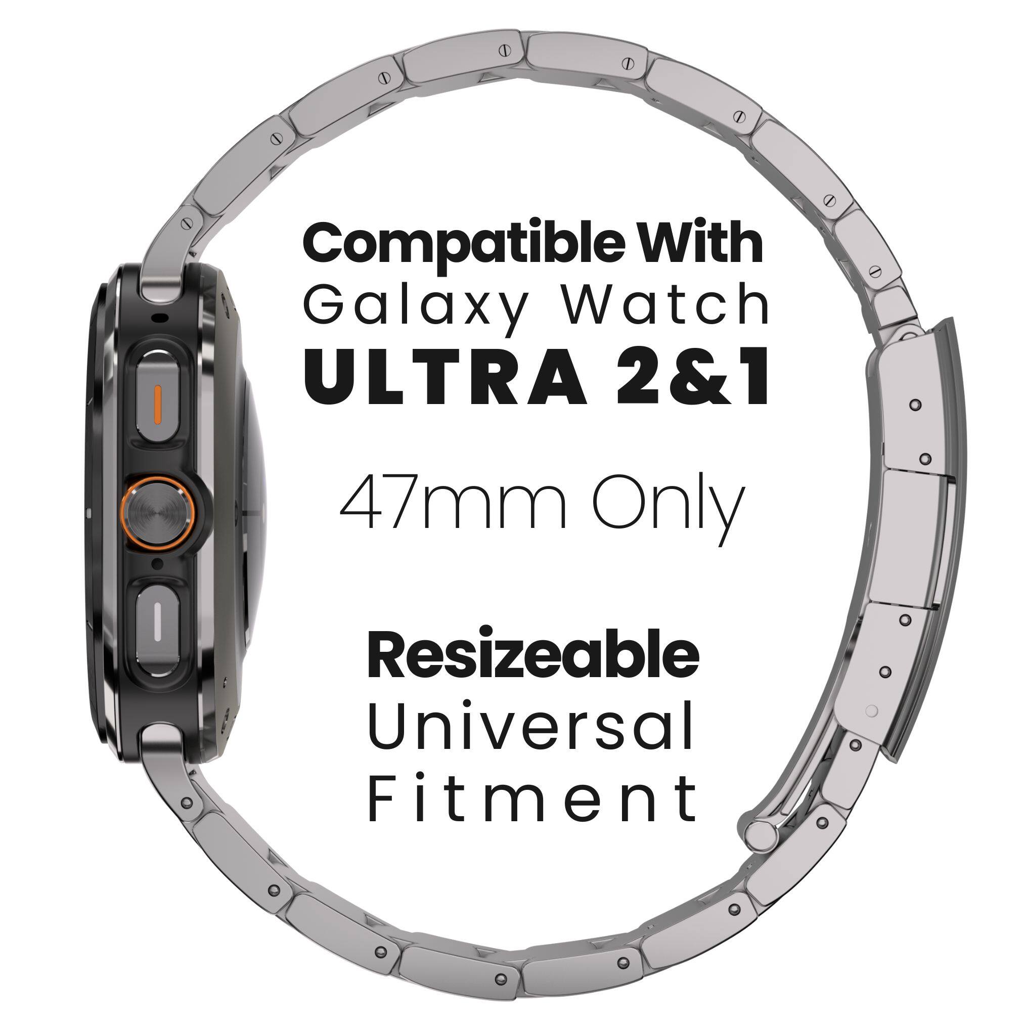 Compatible With Galaxy Watch ULTRA 2&1 47mm Only Resizeable Universal Fitment
