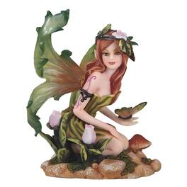 FC Design - 5.25"H Spring Fairy with Butterfly Figurine Statue Office Desk Tabletop Home Decor Gift - Multi-Color