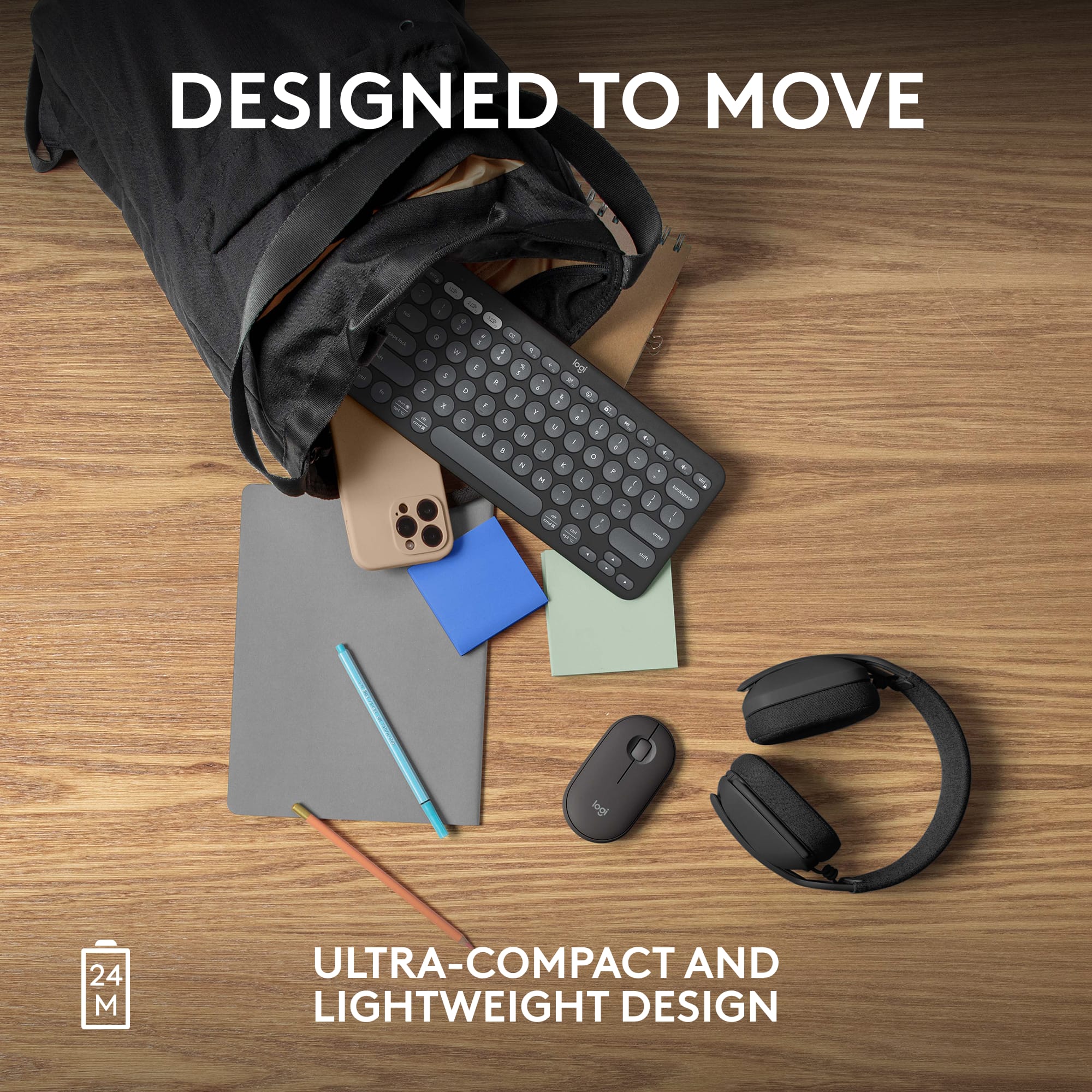 Designed to Move - Ultra-Compact and Lightweight Design.