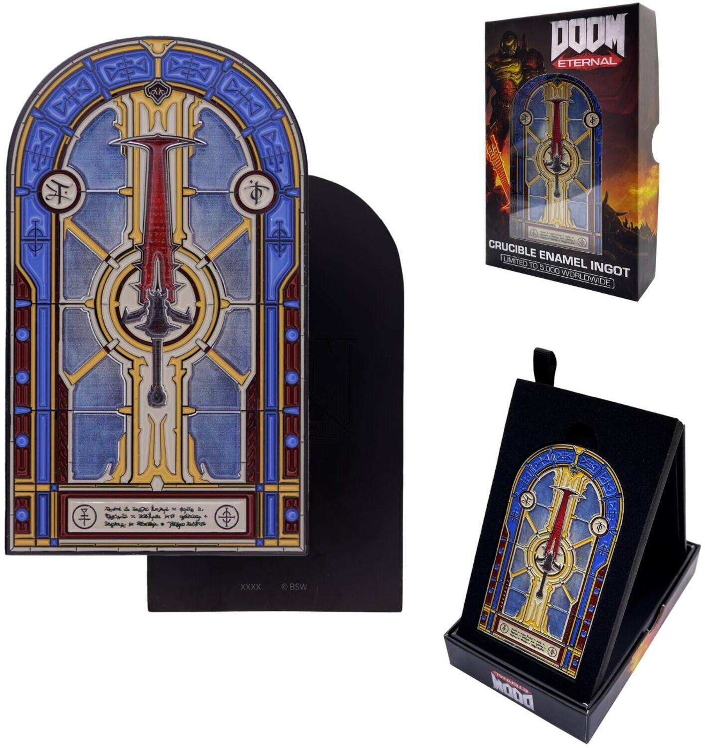 DOOM ETERNAL  
CRUCIBLE ENAMEL INGOT  
LIMITED TO 500 WORLDWIDE  

BSW  

XXXX