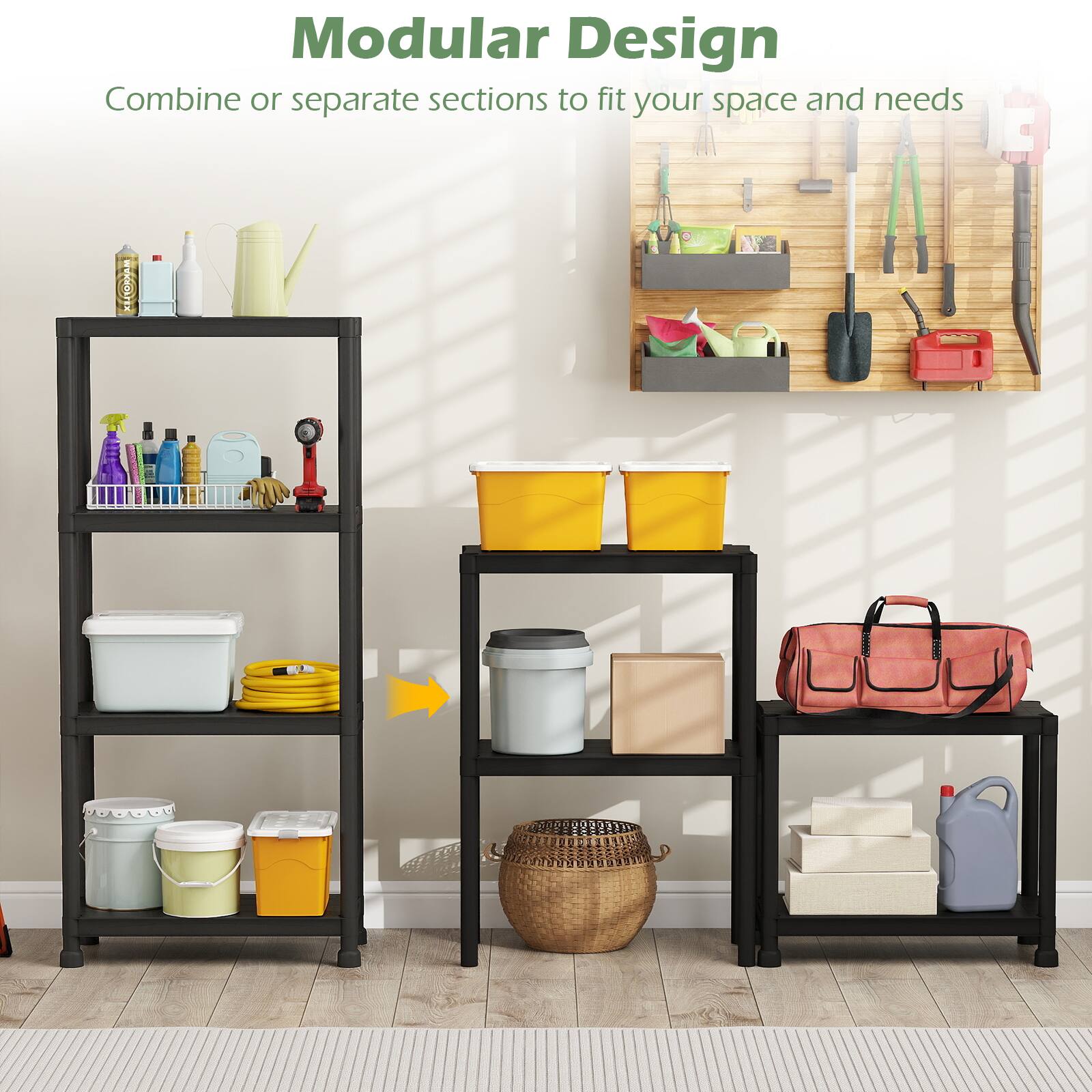 Modular Design  
Combine or separate sections to fit your space and needs