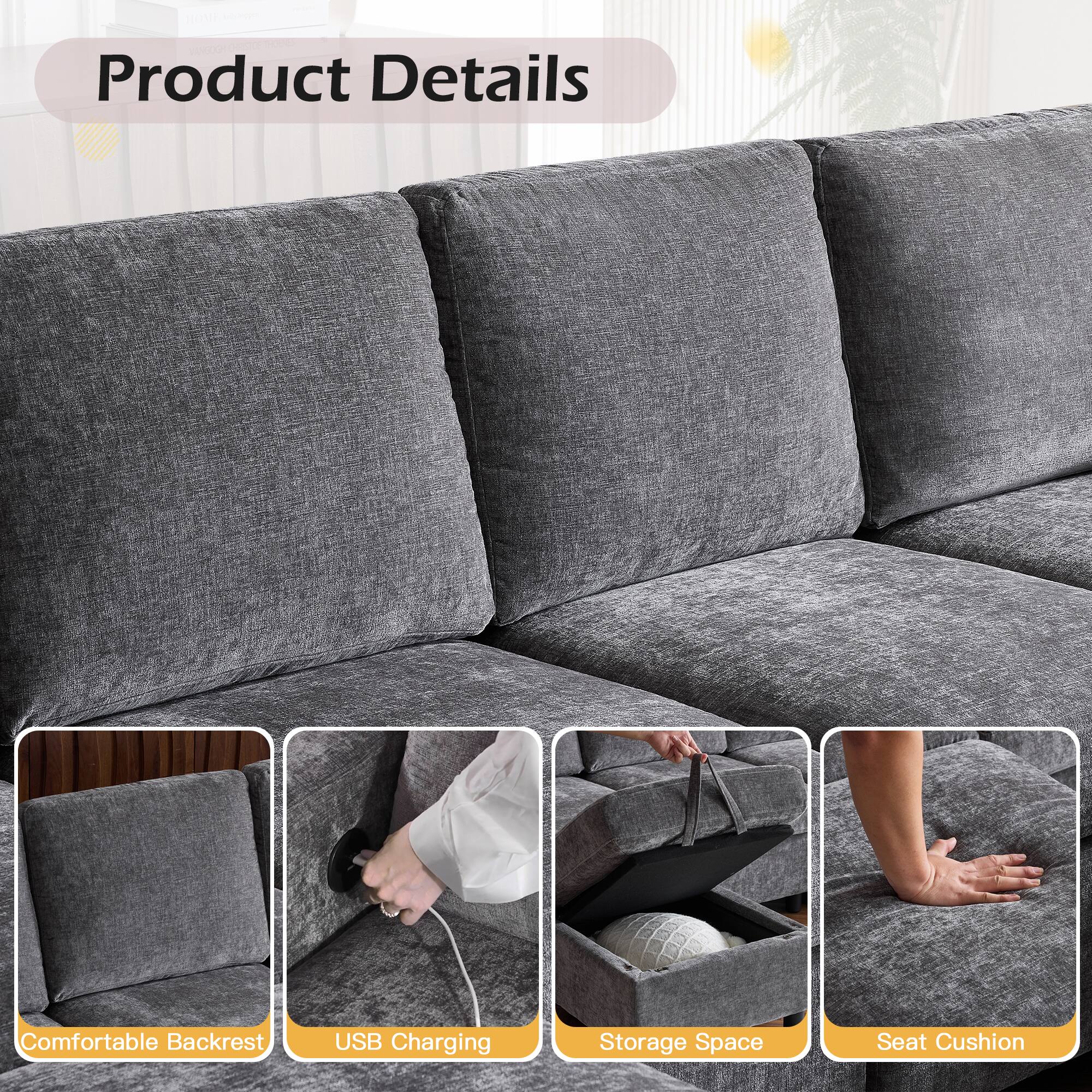 Product Details

- Comfortable Backrest
- USB Charging
- Storage Space
- Seat Cushion