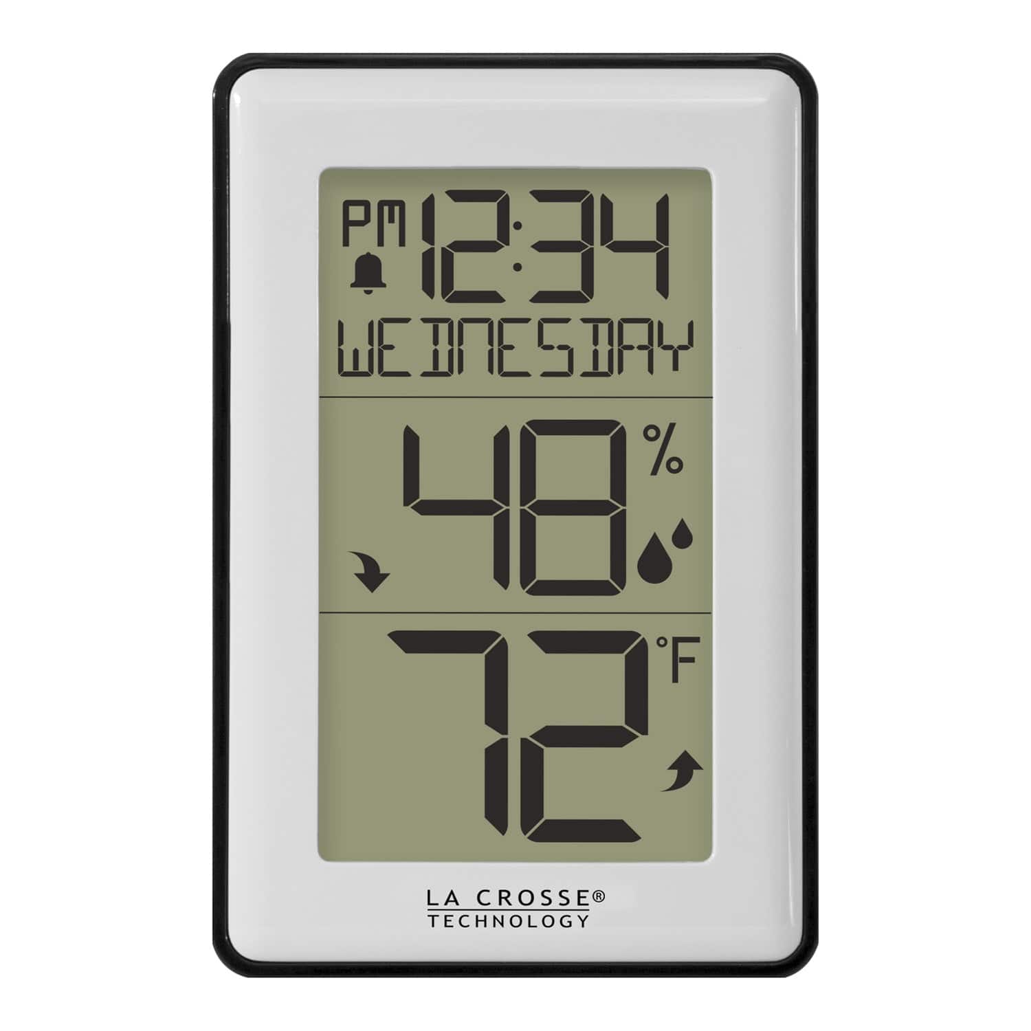 PM 12:34  
WEDNESDAY  
48%  
72°F  
LA CROSSE TECHNOLOGY