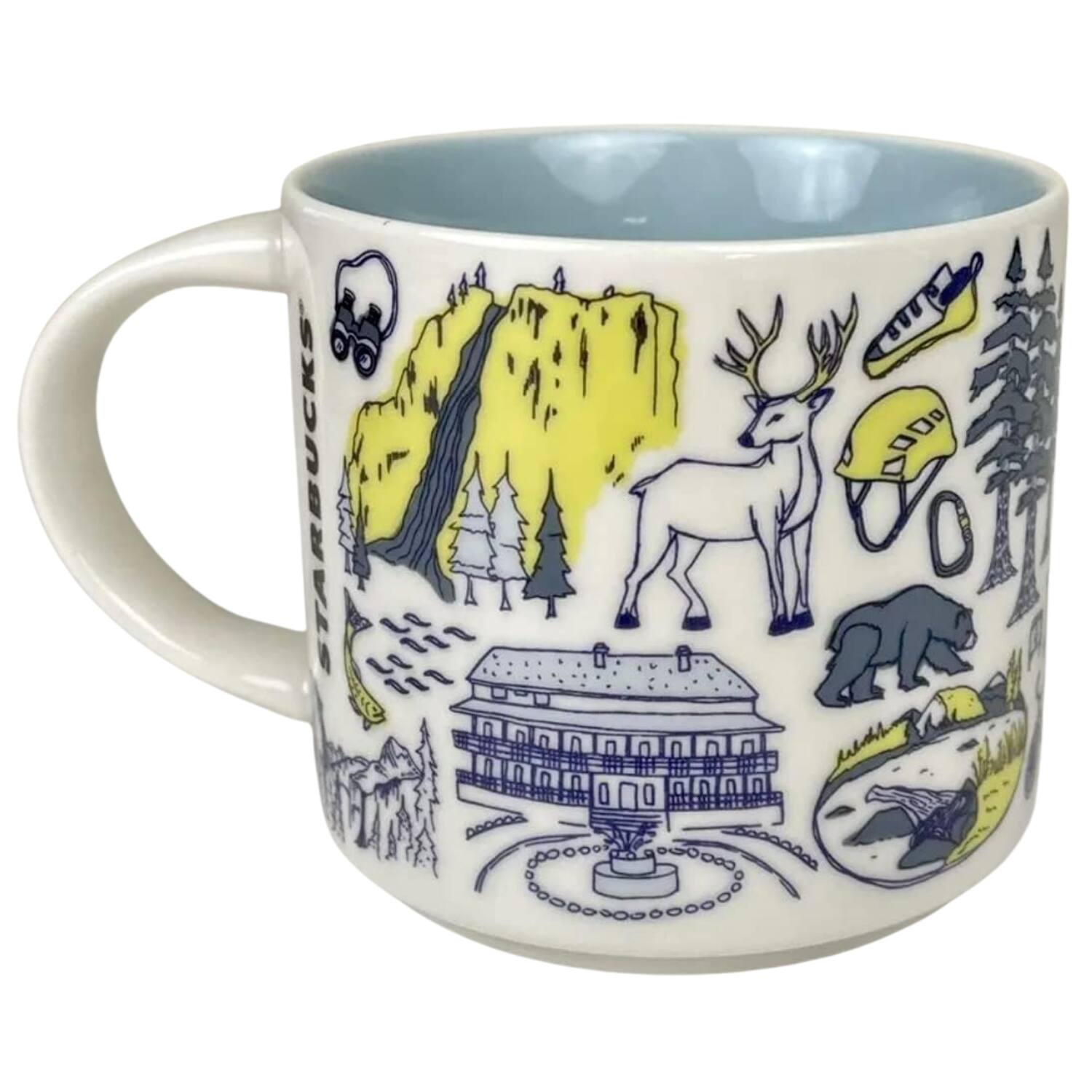 Left. Starbucks - Starbucks Been There Series Yosemite National Park Ceramic Mug, 14 Oz - Blue.