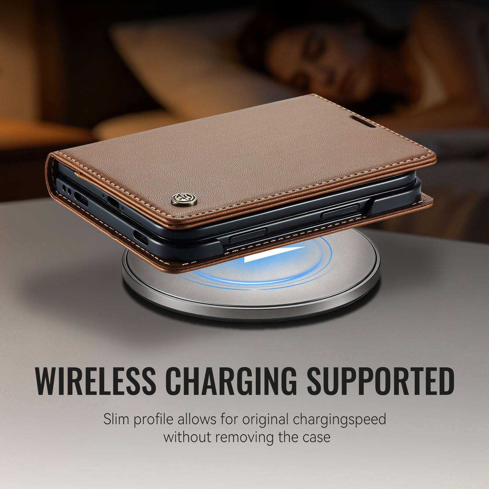 WIRELESS CHARGING SUPPORTED  
Slim profile allows for original charging speed without removing the case