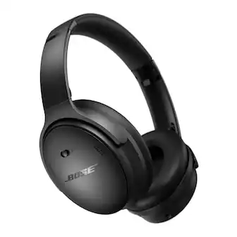Front. Bose - QuietComfort Wireless Noise Cancelling Over-the-Ear Bluetooth Headphones - Black.