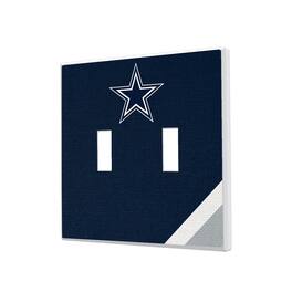 Keyscaper - Dallas Cowboys Diagonal Stripe Double Toggle Light Switch Plate - Multicolor