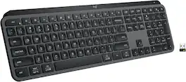 Logitech - MX Keys S Universal Full-size Wireless Scissor Keyboard for PC and Mac with Backlit keys - Black