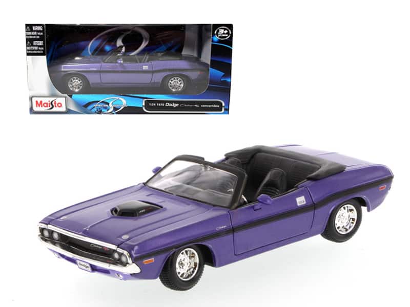 1970 Dodge Challenger R/T Convertible Purple 1/24 Diecast Model Car by Maisto price history on PriceWatchPro